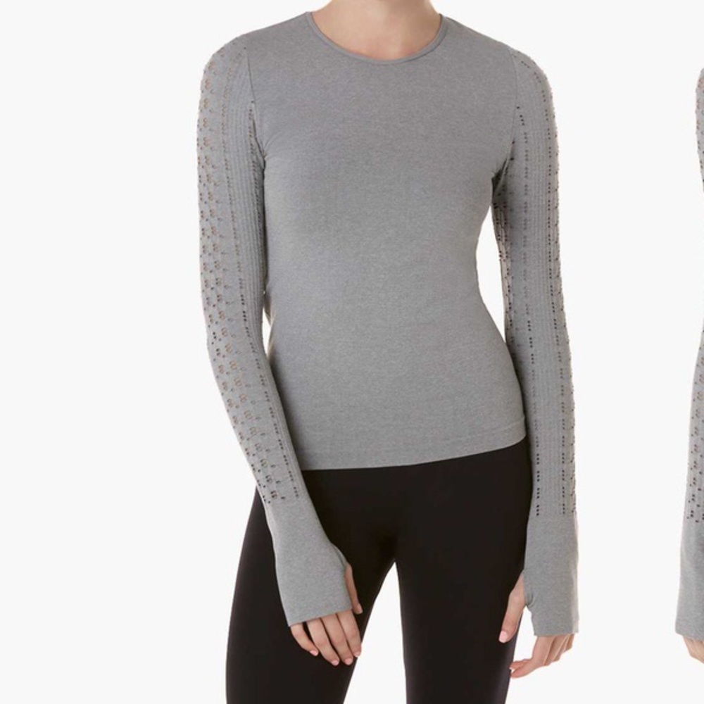 Form + Focus Athletic Laser Cut Long Sleeve Top